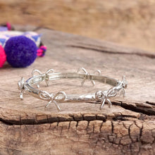 Load image into Gallery viewer, Bow Bangle Bracelet - Gold Silver Tone