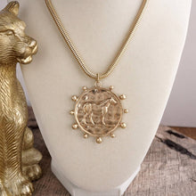 Load image into Gallery viewer, Western Horse Pendant Necklace - Gold Silver – Prairie Medallion