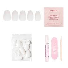 Load image into Gallery viewer, White Swan Press-On Nails | Short Oval Solid Holiday Nails