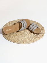 Load image into Gallery viewer, Mia Rhinestone Square Toe Triple-Strap Lightweight Sandal