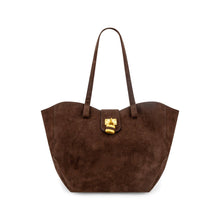 Load image into Gallery viewer, Harper Lock Suede Tote Bag