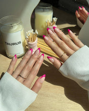 Load image into Gallery viewer, Raspberry Sorbet Press-On Nails | French Tip | Short Almond
