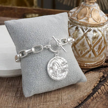 Load image into Gallery viewer, Urban Token – Cable Chain Toggle Bracelet with Coin Charm