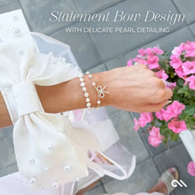 Load image into Gallery viewer, Case-Mate Ivory Pearl Bow Jelly Tote Bag