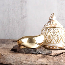 Load image into Gallery viewer, Statement Cuff Bracelet – Sculptural Oval Hinge - Golden Curren