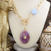 Load image into Gallery viewer, Prism Drift – Marbled Acrylic Stone Lariat Necklace