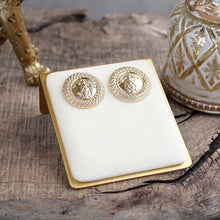 Load image into Gallery viewer, Rope & Relic – Classic Coin Stud Earrings in Gold or Silver