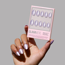 Load image into Gallery viewer, Mermaid's Tail Press-On Nails | Short Oval Purple Iridiscent