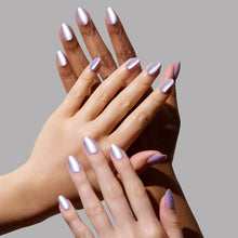 Load image into Gallery viewer, Mermaid's Tail Press-On Nails | Short Oval Purple Iridiscent