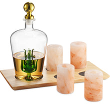 Load image into Gallery viewer, Tequila Decanter Set with Himalayan Salt Shot Glasses