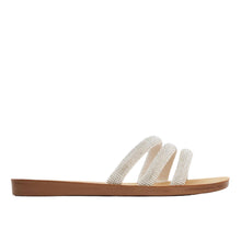 Load image into Gallery viewer, Mia Rhinestone Square Toe Triple-Strap Lightweight Sandal