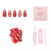 Load image into Gallery viewer, Love Me Press-On Nails | Short Almond | Red Pink Valentine