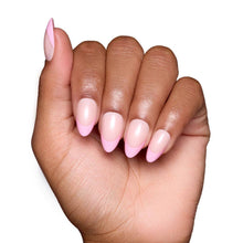 Load image into Gallery viewer, Pink Macaron Press-On Nails | Pink French Tip | Short Almond