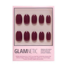 Load image into Gallery viewer, Berry Maroon Press-On Nails | Fall Solids | Short Round