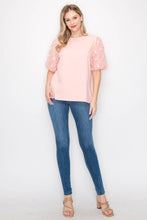 Load image into Gallery viewer, Rimmie Pointe Knit Top with Lace