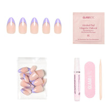 Load image into Gallery viewer, French Lilac Press-On Nails | Short Almond | Spring Purple