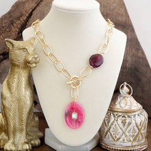 Load image into Gallery viewer, Prism Drift – Marbled Acrylic Stone Lariat Necklace