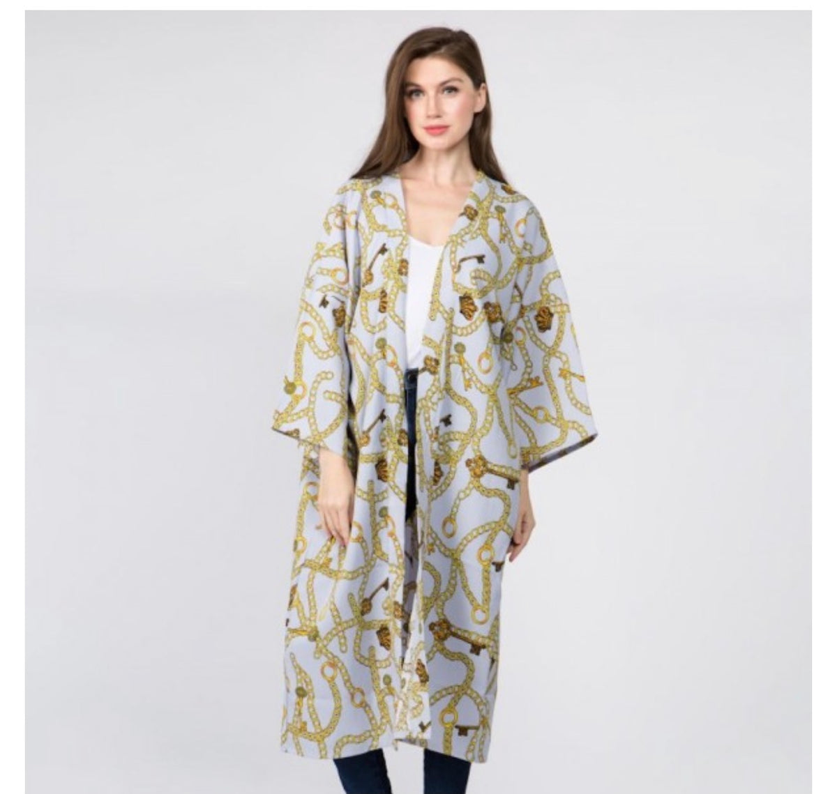 Chain Link Long Kimono