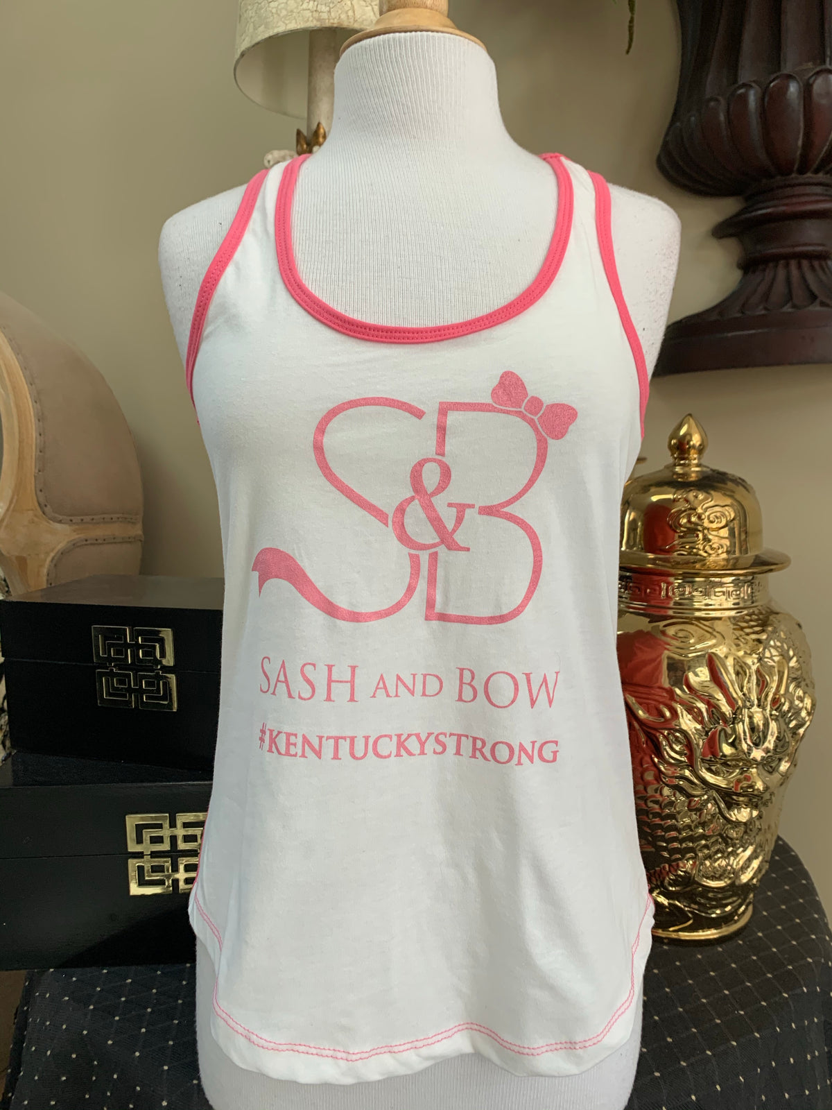 Sash & Bow Racerback Tank Top
