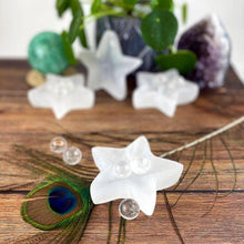 Load image into Gallery viewer, Crystal Star Selenite Reiki Charging Bowl Altar Plate
