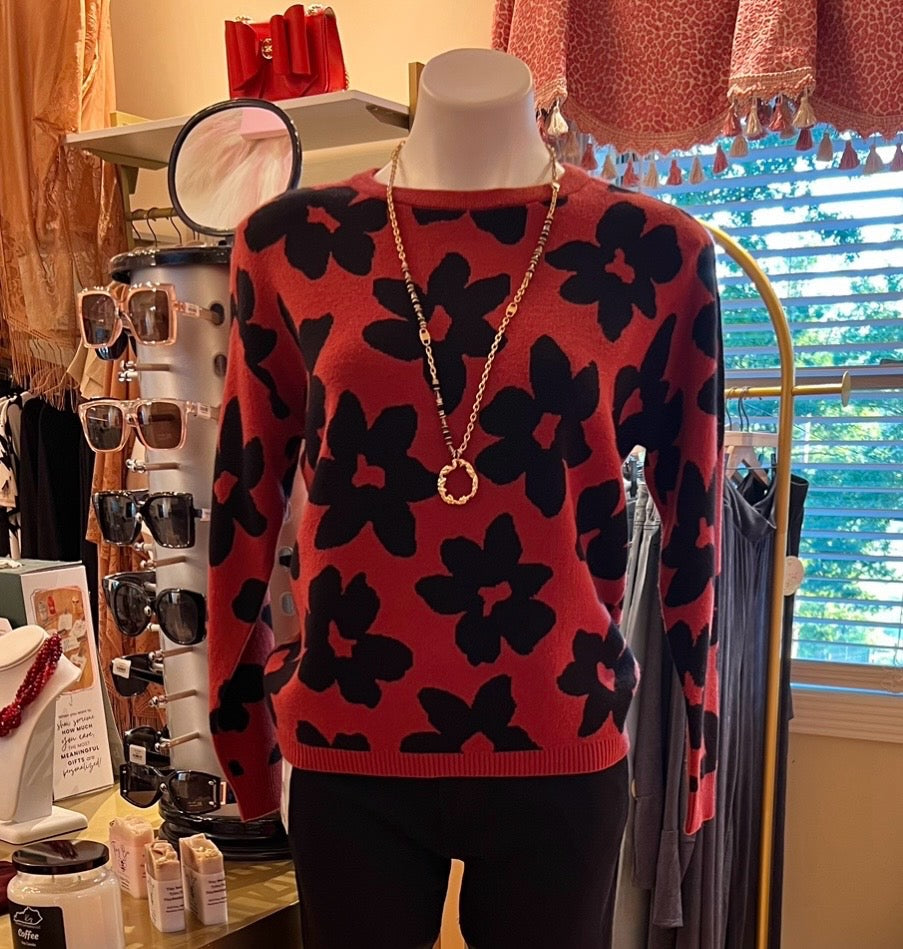 Paprika Flower Sweater