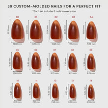 Load image into Gallery viewer, Sicilian Sun Press-On Nails | Brown Velvet Short Almond
