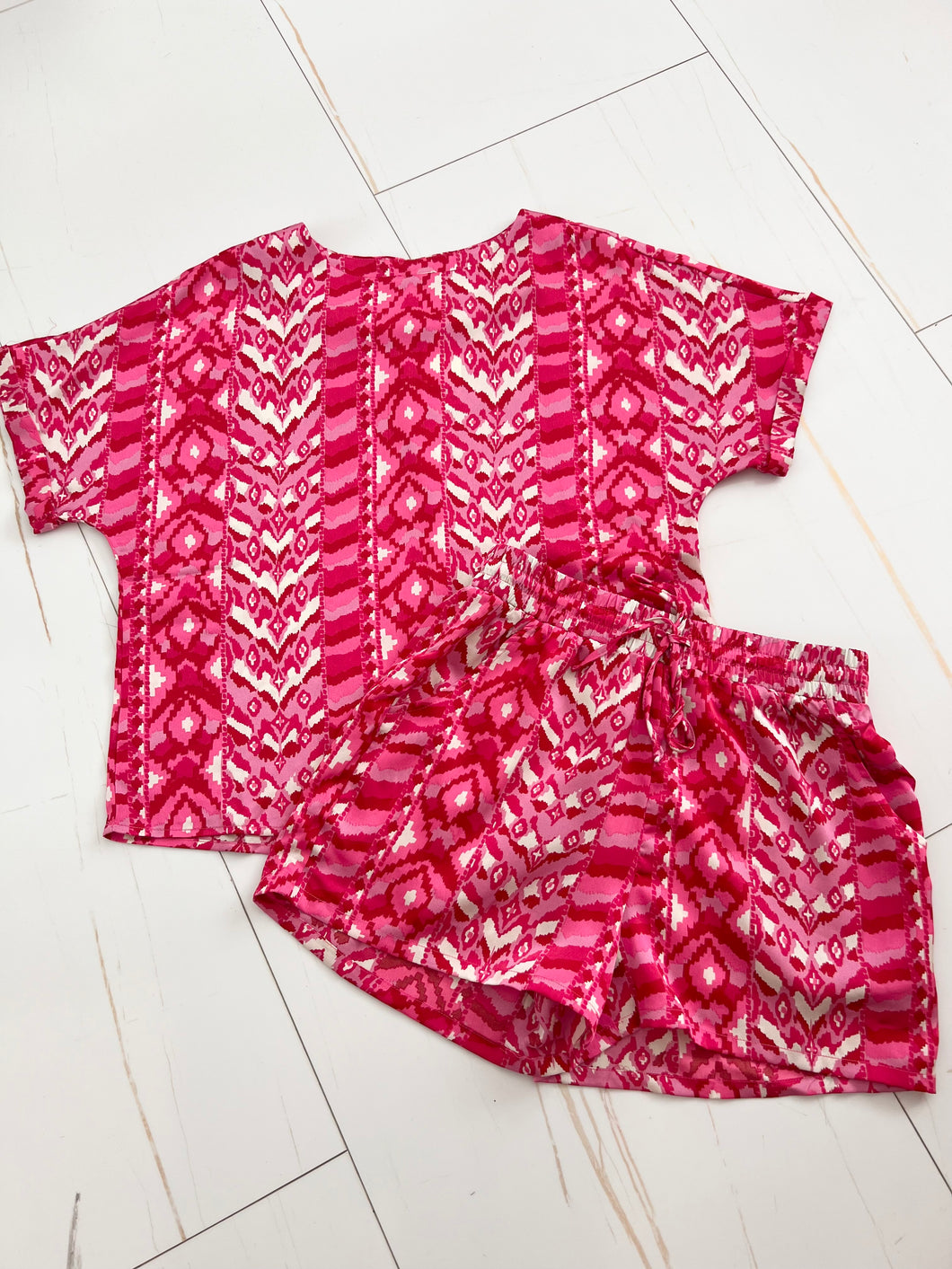 Pink Multi Short Set