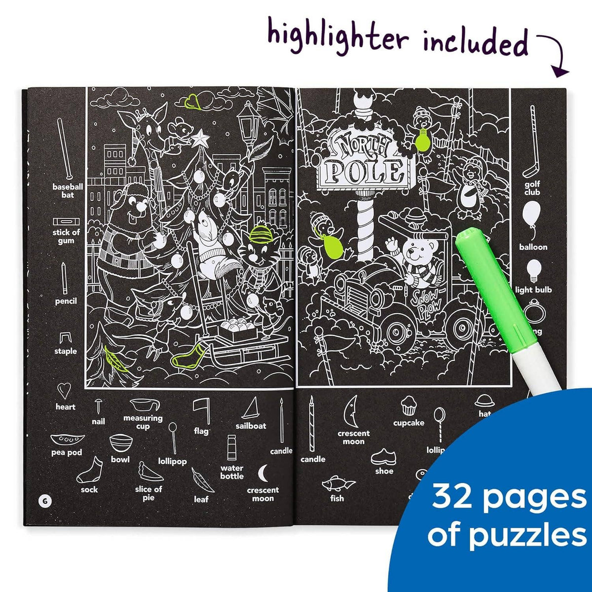 Christmas Hidden Pictures Puzzles to Highlight
