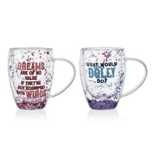 Load image into Gallery viewer, Dolly Parton Double Wall Confetti Mug Set 2 Gift Box
