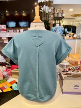 Load image into Gallery viewer, Dusty Blue French Terry Top
