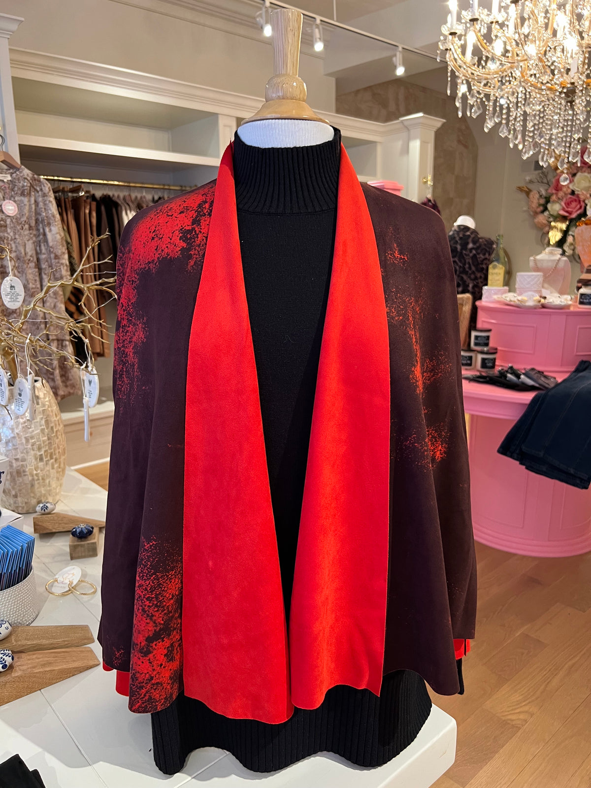 Red Reversible Wrap Jacket