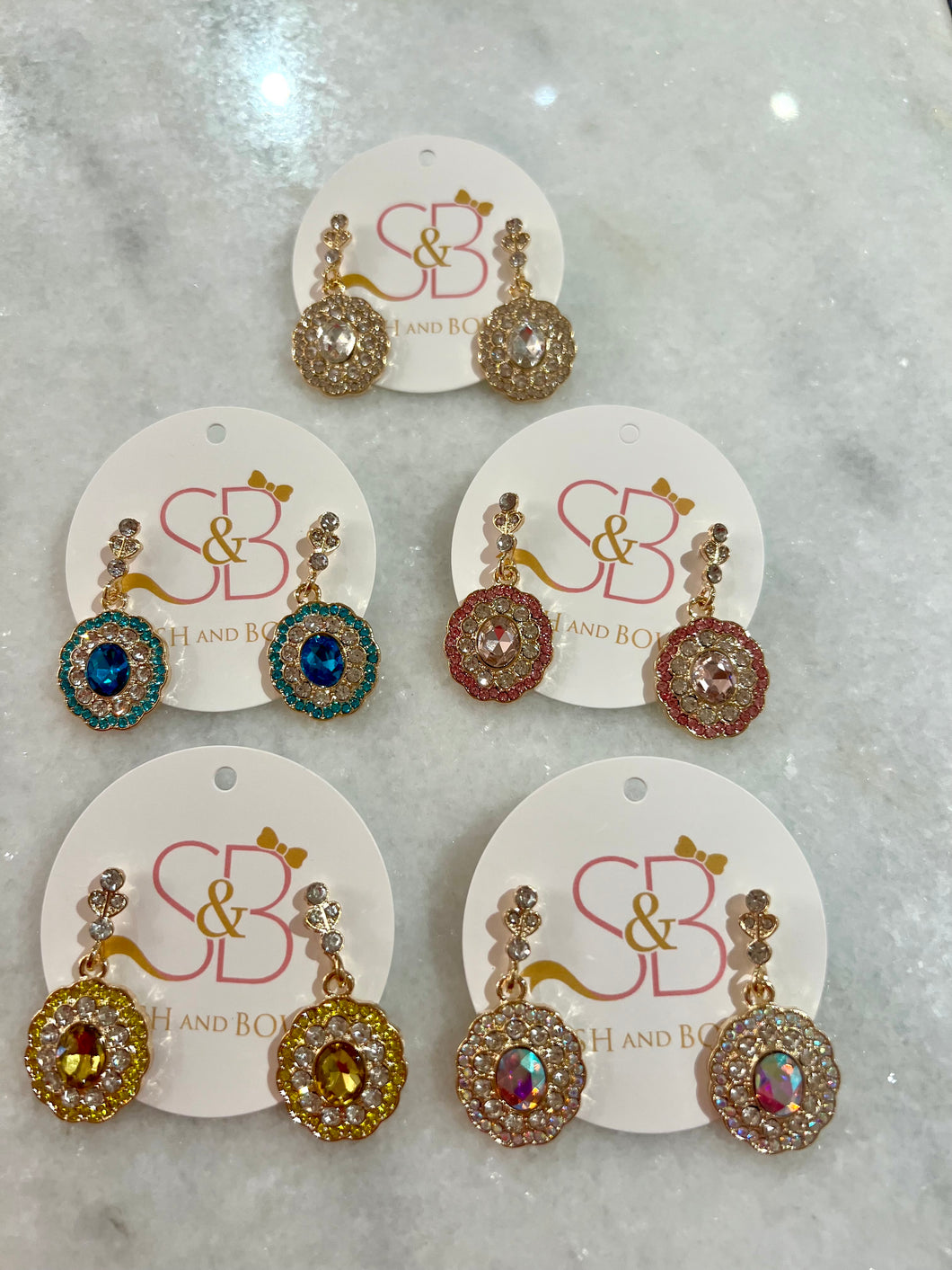 Rhinestone Drop Earring