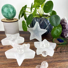 Load image into Gallery viewer, Crystal Star Selenite Reiki Charging Bowl Altar Plate
