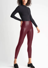 Load image into Gallery viewer, Faux Leather Shaping Legging w/ Side Zip - Plus Sizes Avail
