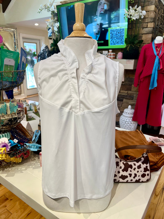 Ruffle Neck Layering Tank