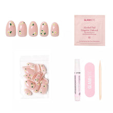 Load image into Gallery viewer, Petals Press-On Nails | Short Oval | Spring Summer Florals
