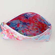 Load image into Gallery viewer, Waterproof Cosmetic Case PVC Make up Bag Petal Splash
