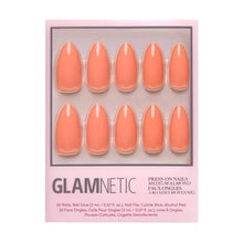 Load image into Gallery viewer, Soft Tangerine Press-On Nails | Medium Almond Solid Nail
