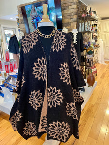 Black & Brown Floral Wrap