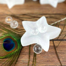 Load image into Gallery viewer, Crystal Star Selenite Reiki Charging Bowl Altar Plate
