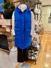 Load image into Gallery viewer, Royal Blue Long Zipper Vest
