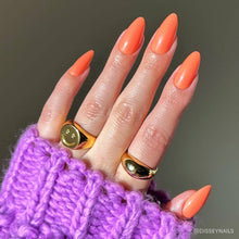 Load image into Gallery viewer, Soft Tangerine Press-On Nails | Medium Almond Solid Nail

