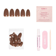 Load image into Gallery viewer, Chocolate Brown Press-On Nails | Fall Solids | Short Oval
