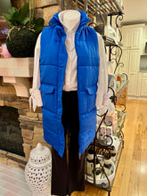 Load image into Gallery viewer, Royal Blue Long Zipper Vest
