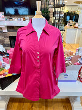 Load image into Gallery viewer, Magenta Button Back Shirt

