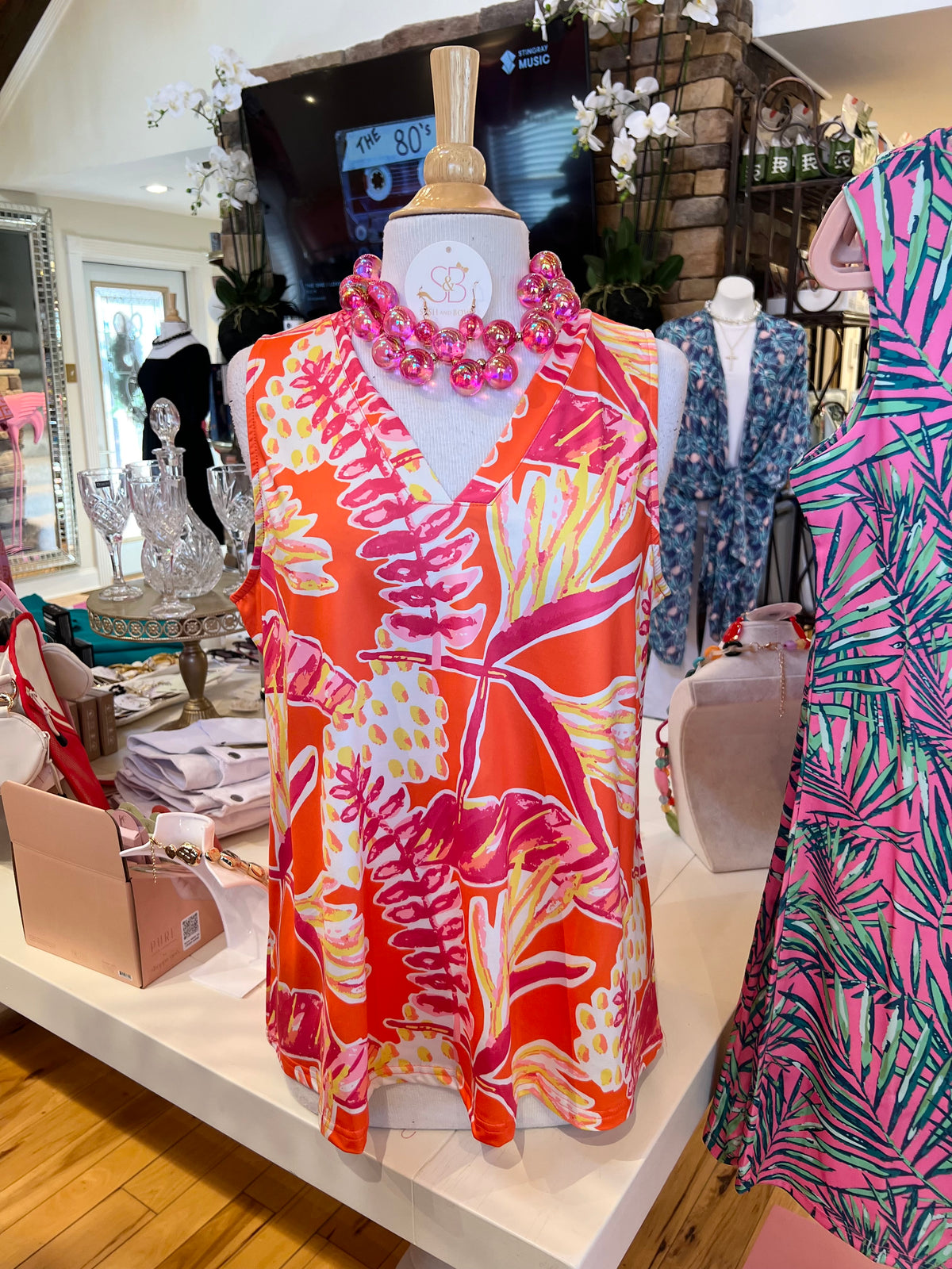 Tropical Sleeveless Top