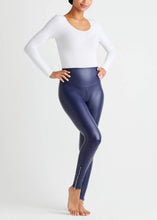 Load image into Gallery viewer, Faux Leather Shaping Legging w/ Side Zip - Plus Sizes Avail
