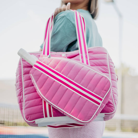 Hot Pink Pickleball Tote Bag
