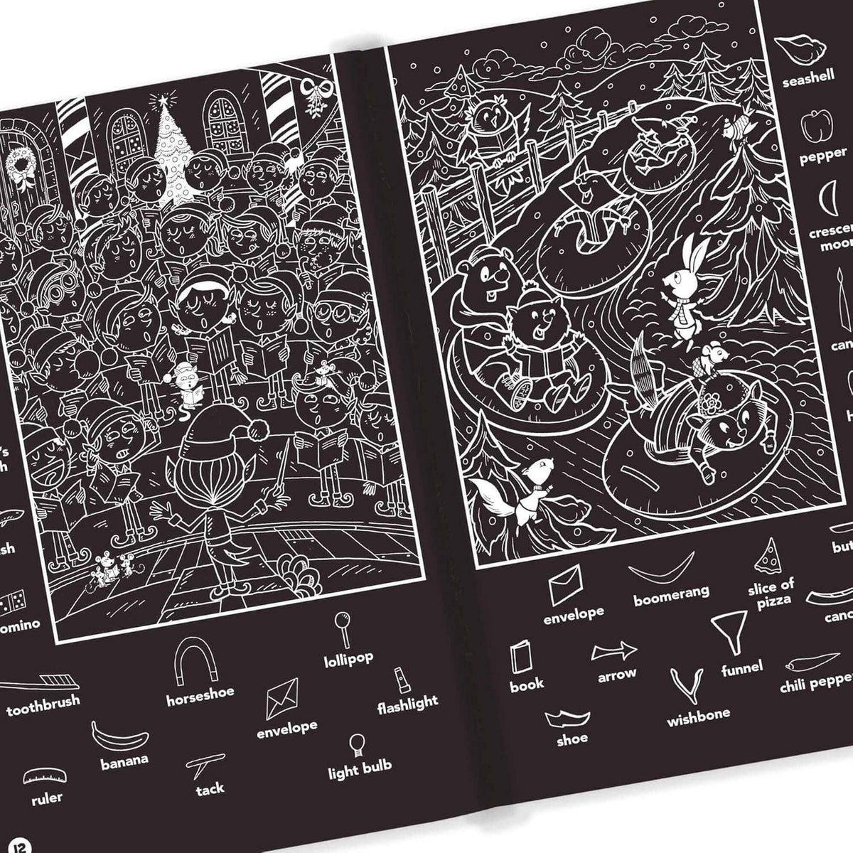 Christmas Hidden Pictures Puzzles to Highlight