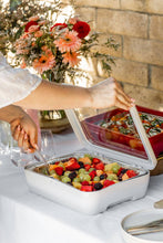 Load image into Gallery viewer, Premium Set - Pan Frame w/ Lid &amp; Hot or Cold Gel Pack -White
